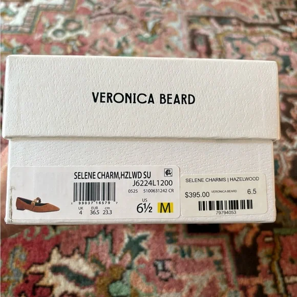 Veronica Beard Tan Flats with Gold Details - Picture 2 of 9